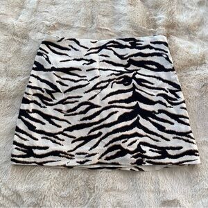 H & M animal print mini skirt
